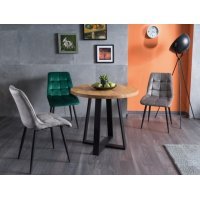 Scaun Tapitat CHIC VELVET Genarom SN Gri / Tap 14 / Chrom